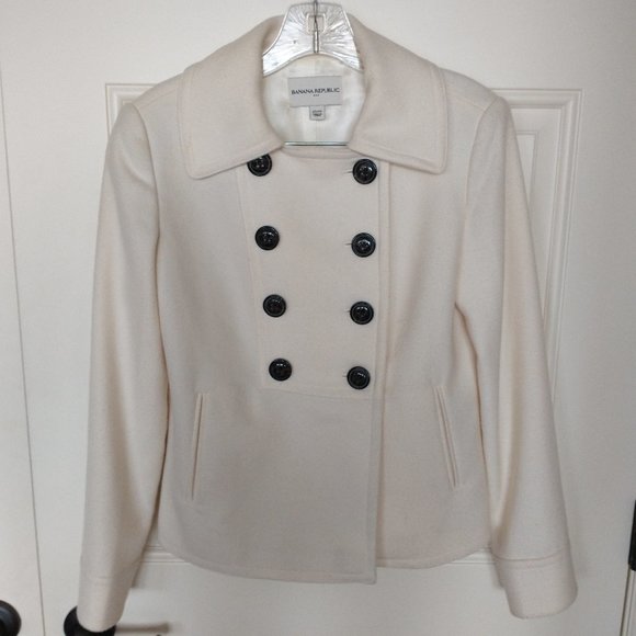 Women's Banana Republic like new Size XS wool blend double breasted coat - Picture 1 of 8